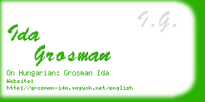 ida grosman business card